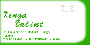 kinga balint business card